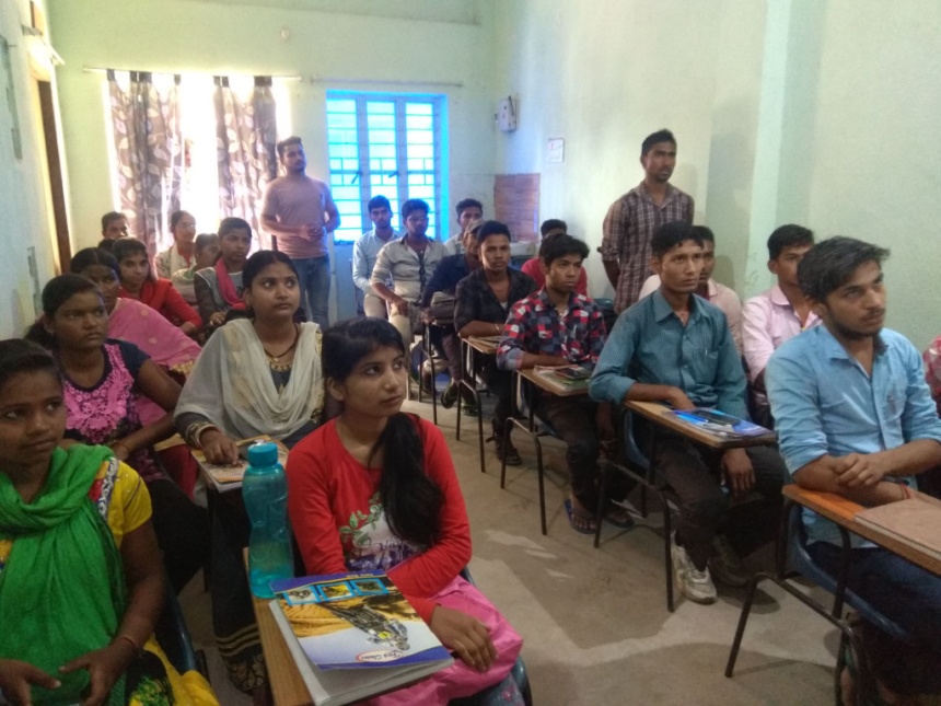 Young people attending skill training