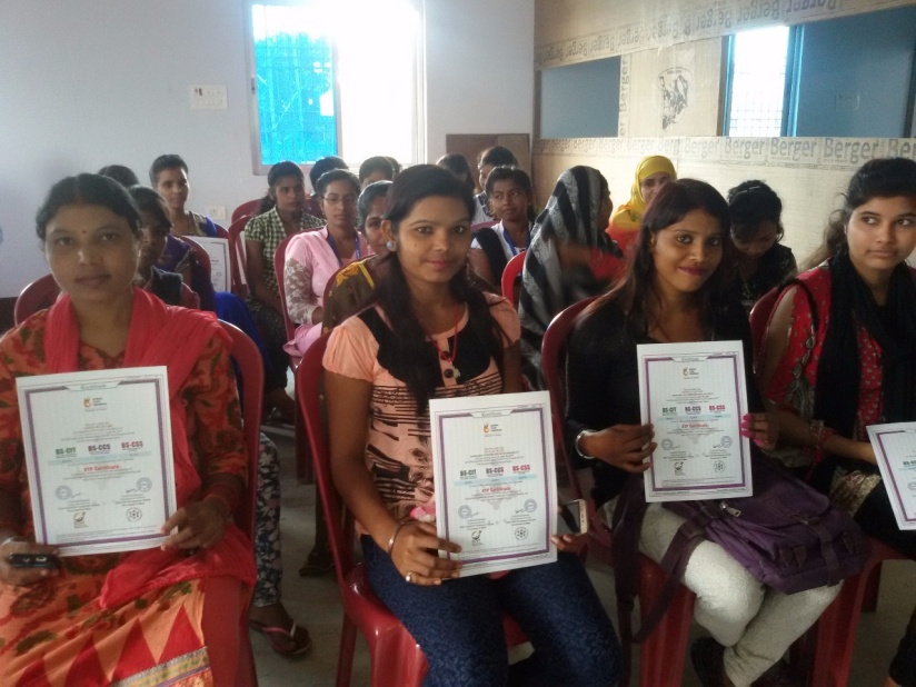 Trainees with certificates